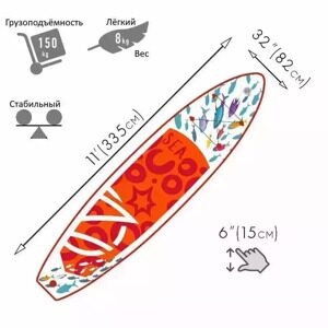 SUP доска с веслом ZAP Sea 11